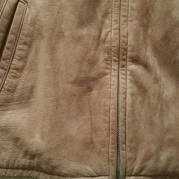 St. John's Bay Brown Leather Jacket - Picture 3 of 7